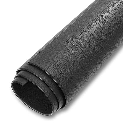 Philosophy Gym Exercise Equipment Mat, 6mm Thick High Density PVC Floor Mat for Ellipticals, Treadmills, Rowers, Stationary Bikes