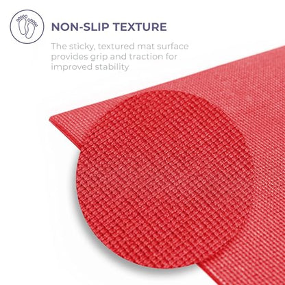 Voyage Yoga Mat, 10 Pack, 72" x 24" Professional Studio and Gym Bulk Yoga Mats, 5mm Thick, Durable, Anti-Tear, Non Slip Fitness and Exercise Mats - color: Red