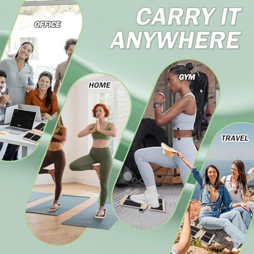 Ankle Foot Balance Board, Quebec Beech Wood Ankle Rehabilitation Strength Training Tool for Sprain Recovery, Muscle Injury Relief, Side Balance Kick Board, Suitable for Seniors, Athletes & Adults