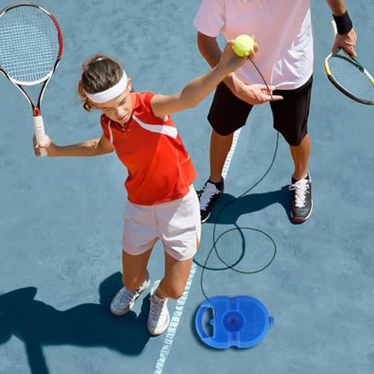 Tennis Trainer Rebound Ball with 3 String Balls,Tennis Practice Device,Portable Tennis Training Tool Suitable for Beginners Sport Exercise