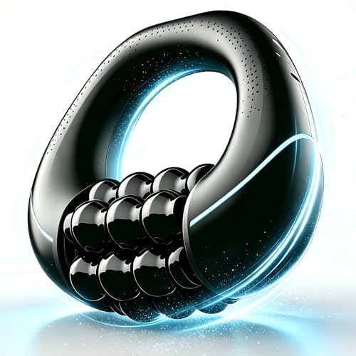 Electric Handheld Rolling Massager, 3 Speed Deep Tissue Percussive Massager with 6 Rotating Bars, Rechargeable Full Body Muscle Roller for Back Shoulder Leg Soreness Relief & Blood Circulation