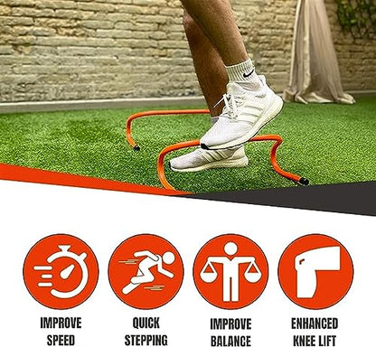Speed Training Agility Hurdles for Athletes - 2-Pack - Speed and Agility Training Equipment for Soccer Basketball Football Hurdle Training (Size : H 23cm) - size: H 23cm