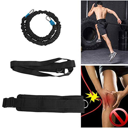 Dynamic Training Belt Multi-Functional Running Exercise Bands Acceleration Speed Elastic Cord Rope for Sports Strength Running(6 * 10 * 1m)