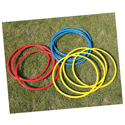 9pcs Soccer Training Rings Abs Agile Fitness Ring Set for Football Basketball Training 40cm 3 Colors