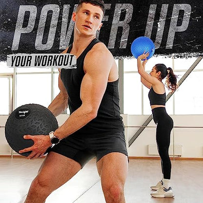 Yes4All Slam Balls, 10-40lb Weighted Ball Weight, Durable PVC Sand Filled Workout Dynamic Slam Ball for Strength Training, Triangle, Black, 25lbs - color: C. Triangle Black, style: E. 25lbs