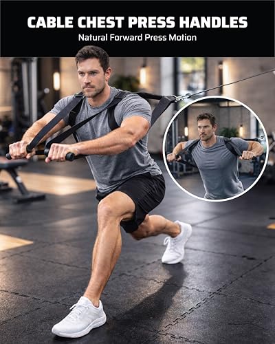 THEFITGUY Total Body Sled & Cable Power Bundle – Sled Pulling Belt + Power Push Handles for Resistance Training, Speed Work & Chest Press