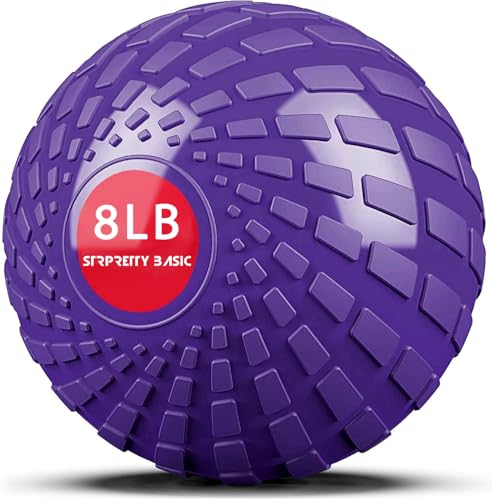 Medicine Ball 8, 10 lbs Slam Ball Weighted Balls for Exercise Strength and Crossfit Workout - color: Dynamic Purple, size: 8 LB