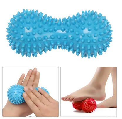 Soft Prick Massage Peanut Balls, Pressure Reflexology, Peanut Massager, Myofascial Relief for Foot Fasciitis - 1 Pack (Red)