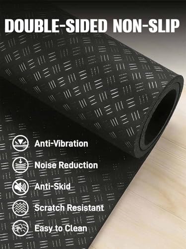 Upgraded Double-Sided Non-Slip Surface Mat for Vibration Plate Machine - Anti Vibration Pad & Exercise Mat for Most Vibration Platform Machines, Reduce Noise Accessories, Protect Floors & Carpet