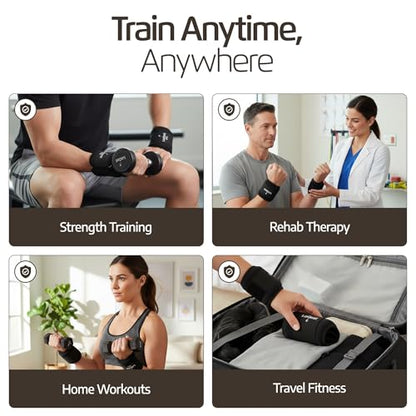 LoGest Wrist Weight with Thumb Loops & Hook-and-Loop Closures - 1lb, 2lbs, 2.5lbs, 3lbs - Sold in Pairs - Comfortable & Secure Neoprene Wrist Weights for Walking, Running, Cardio, Physical Therapy - color: 2LB Pair Black