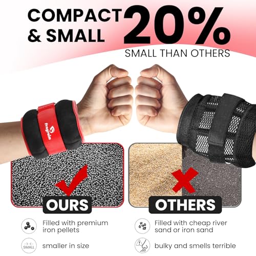 Ankle Weights for Women, Men and Kids - 1/2/3/4/6/8/10/12/15/20 LBS 1 Pair Strength Training Wrist/Leg/Arm Weight with Adjustable Strap for Jogging, Gymnastics, Aerobics, Home Fitness, Physical Therapy - style: 1Lb Pair (0.5lb x 2) - Red