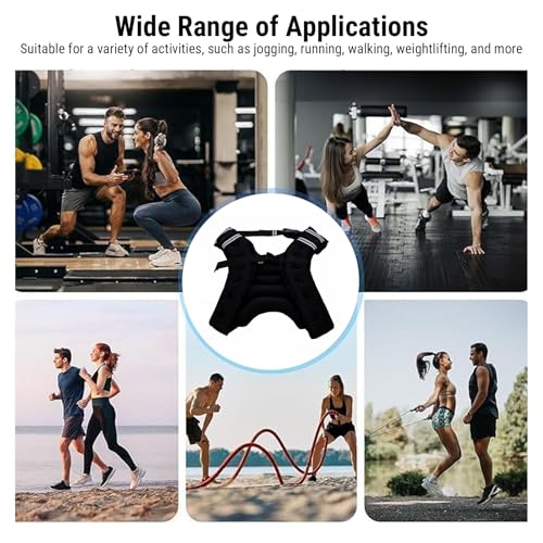 RiToEasysports Weighted Vest, Comfortable Breathable Adjustable Strap Secure Fit Iron Sand Filling For Jogging Running - size: 8KG