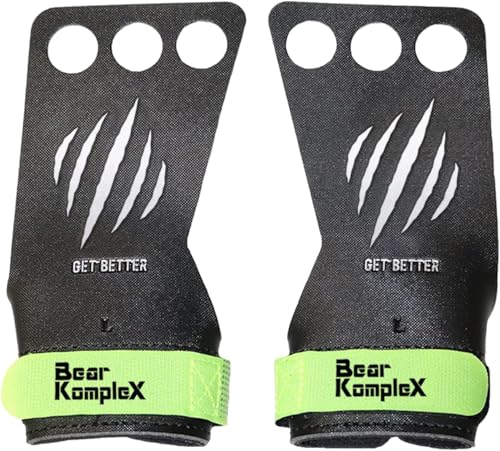 Bear KompleX Diamond Hand Grips for at-Home Workouts Like Pull-ups, Weightlifting, WODs with Wrist Straps, Comfort and Support, Hand Coverage to Prevent Rips and Blisters for Men and Women - size: Large