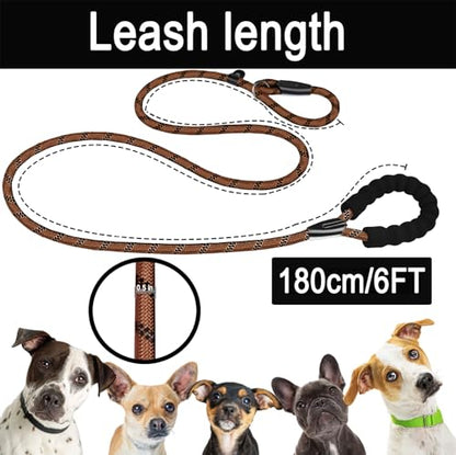 Dog Leash, 6 FT Heavy Duty Dog Leashes with Comfortable Padded Handle,Brown - color: Brown, size: 6 Feet x 1/2 Inch