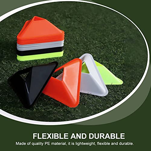 BESPORTBLE 20pcs Training Disc Football Triangle Agility Soccer Cones Sign for Basketball Sports Games Training Accessories