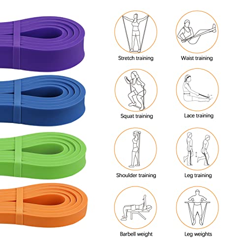 Resistance Bands Set, Pull Up Assist Bands - Stretch Resistance Band - Mobility Band Powerlifting Exercise Bands for Resistance Training, Physical Therapy, Home Workouts
