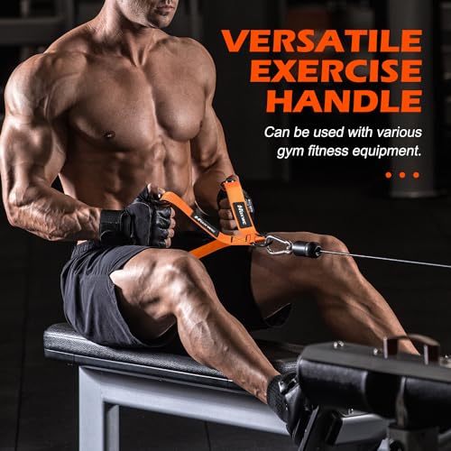 Cable Handles Gym Equipment, Heavy Duty Resistance Band Handles, Replacement Exercise Handles for Cable Machine, Pulley System, Strength Trainer, Pull Down Workout, Home Gym Cable Attachments