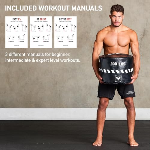 Elite Heavy-Duty Strongman Workout Sandbag – Unfilled Fitness Sand Bag for Weight Training, Full-Body Workout, Cross Training, Powerlifting, Combat & Military Use – Durable for Commercial and Home Gym - size: 100 LBS