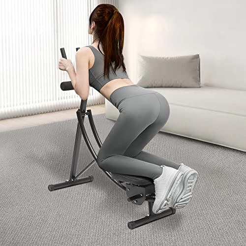Ab Machine Abdominal Crunch Core Workout Equipment Foldable Exercise Ab Trainer Machine Coaster Abdominal/Core Fitness All Training Equipment Levels for Home & Gym