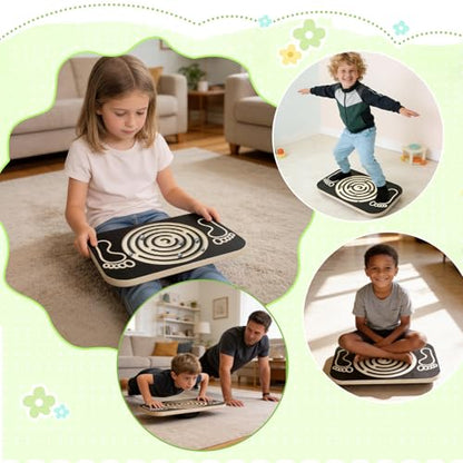 Balance Board Maze for Kids, 17.5 IN Toddlers Wobble Board for Training