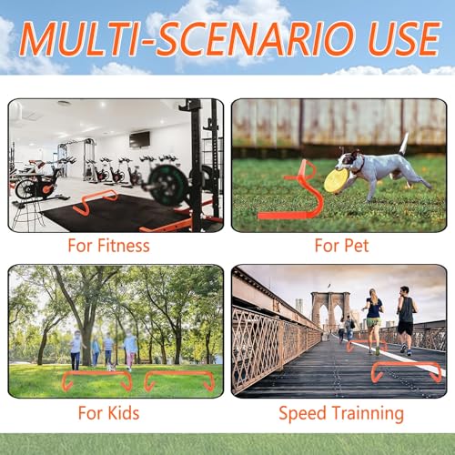 Agility Training Mini Hurdles, Lightweight Portable Agility Speed Hurdles, Soccer Training Equipment with Carry Bag, for Indoor and Outdoor Sports(50cm/20in)