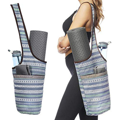 Yoga Mat Bag With Large Size Pocket and Zipper Pocket, Strap Bag, Fit Most Size Mats, Bags and Carriers for Women
