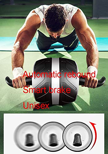 AGYH Automatic Rebound, Protect The Safety of Beginners, Shape Back, Abdomen, Hips, Arm Muscles, Mute Home/Gym Abdominal Wheel (Color : Red) - color: Red