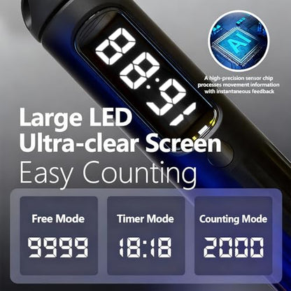 Smart Jump Rope,Cordless Jump Rope with LCD Display Counter,APP Data Analysis,Cordless Ball Counterweight Skipping Rope,Suitable for Women, Men, all Age Groups Adjustable Skipping Rope