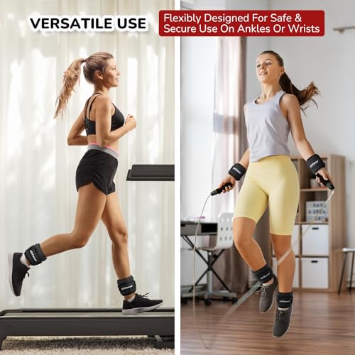 Ankle Weights for Women Men (1/2/3/4/6/8/10 lbs Pair), Wrist Weights Set Arm Leg Weights Weighted Hand Weight Wristbands for Yoga, Pilates, Running, Aerobics, Physical Therapy, Gym Fitness Workout - size: 3 lb Pair (1.5 lb Each)
