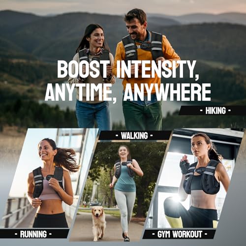Weighted Vest for Women, Comfort-Fit with Adjustable Straps & Phone Bag, 6/8/12/16/20/25/30LB Womens Weighted Vest for Faster Weight Loss, Walking Strength Training Running