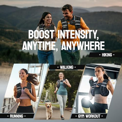 Weighted Vest for Women, Comfort-Fit with Adjustable Straps & Phone Bag, 6/8/12/16/20/25/30LB Womens Weighted Vest for Faster Weight Loss, Walking Strength Training Running