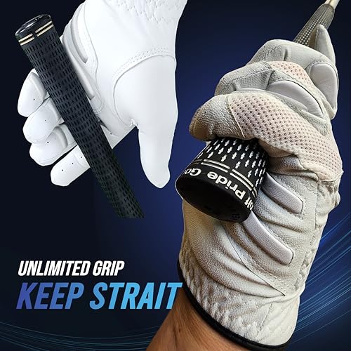 Golf Glove Bearing Capacity Non Slip No Slice pad Premium Leather Power Pad Left Hand, MAN-Small, White - size: Man L_Right Hand