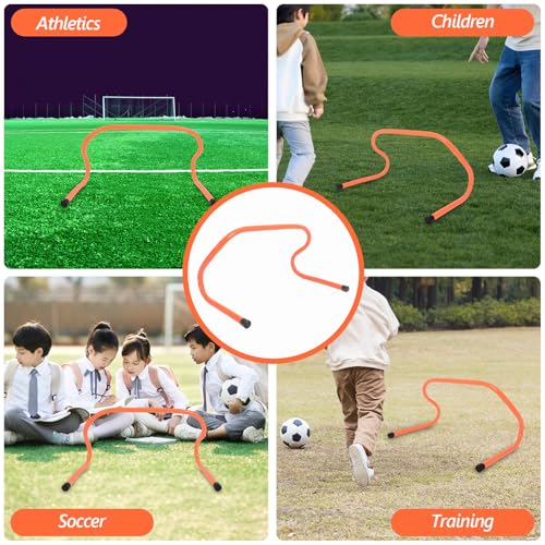 Cabilock 2pcs Agility Speed Hurdles 23cm Lightweight Plastic Training Obstacles for Football Track Running Agility and Speed Drills
