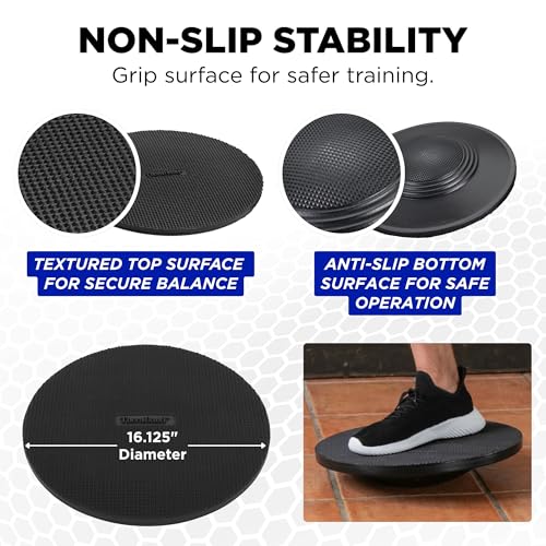 THERABAND Wobble Board, Round Balance Trainer, Core Strength, Non-Slip - style: Wobble Board