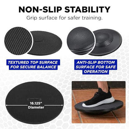 THERABAND Wobble Board, Round Balance Trainer, Core Strength, Non-Slip - style: Wobble Board