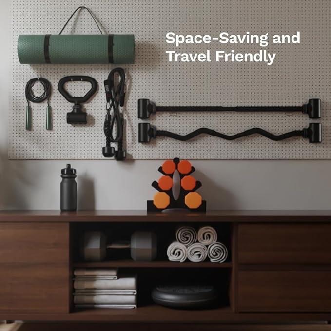 Jayflex Hyperbell Dumbbell Converter - Convert Dumbbells to Barbell Set and Kettlebell for Home Fitness - Adjustable & Up to 200 lb Capacity Weight Barbell for Weight Lifting - color: Barbell
