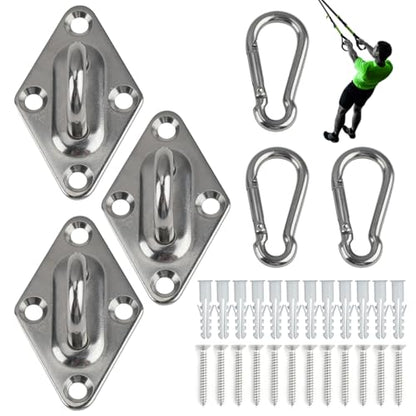 Wall Mount for Resistance Bands, Workout Anchors Wall Resistance with Hook for Fitness Bands, Space Saving Workout Equipment for Home Gym Weight Straps Suspension Training Exercise - style: 3 Pack