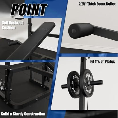 Z3 900LBS Olympic Weight Bench Set with Leg Extension, 9 in 1 Workout Press with Preacher Curl Pad and LAT Pulldown, Strength Training Bench for Home Gym - color: Black