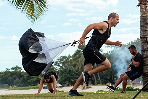 Running Speed Training Umbrella, 56 inches Resistance Parachute with Adjustable Waist Belt, Speed Chute and Fitness Explosive Power Training Umbrella, Soccer Trainer, for Kids Youth and Adults