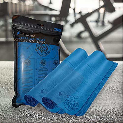 FROGG TOGGS Chilly Pad Cooling Towels, 2 Pack, 33" x 13" - color: Blue - 2 Pack