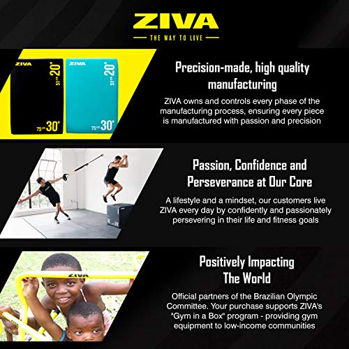 ZIVA 3-in-1 Plyo Box – Premium High-Density PE Foam or PU Wood-Foam Jump Box with Non-Slip PVC Cover – Commercial-Grade Plyometric Platform for Jump Training, Step Workouts & Home Gym (20x24x30")