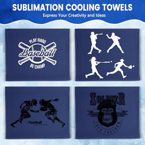 Hosuly 30 Pack Cooling Towels 40"x12" - color: Navy Blue