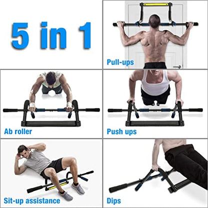 85CM Adjustable Door Frame Pull Up Bar 100KG Without Screws Robust with Foam for Workout Fitness Home Trainer Equipment
