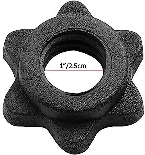 Dumbbell Collars 1 inch Dumbbell Hex Nut Barbell Collar Clamps Weight Clips for Dumbbells,Spinlock Collars for 1 Inch Standard Barbells Bars Sports Weight Lifting Fitness