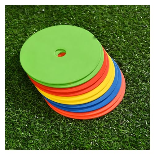 20Pcs Flat Training Cones with Holes, Sports Landmark Pads for Soccer, Football & Basketball