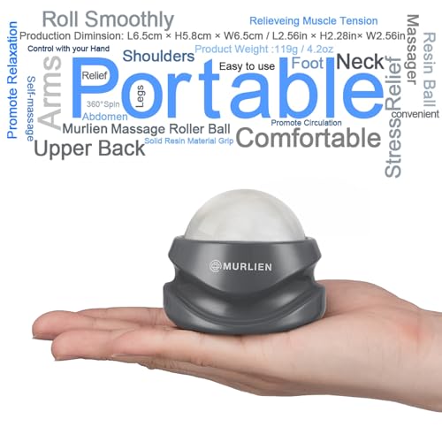 Massage Roller Ball, Tight and Sore Muscles Relief, Manual Massager, Alleviating Shoulder, Arms, Back, Legs, Calves or Muscle Tension - White - color: White