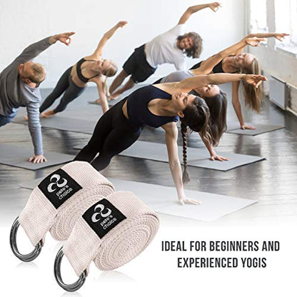 Stretching Straps and Yoga Blocks - Yoga Beginner Kit for Pilates & Gym - style: 5 Pack, 8ft