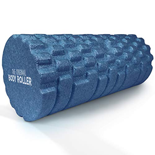 The Original Body Roller - High Density Foam Roller Massager for Deep Tissue Massage of The Back and Leg Muscles - Self Myofascial Release of Painful Trigger Point Muscle Adhesions - 13" Blue - color: Blue
