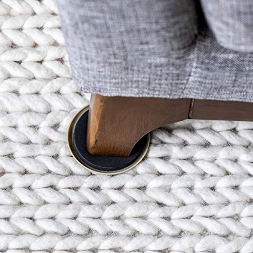 Duck Brand Plastic Carpet Furniture Sliders, 3.5 inch Width, Round, 4 Pack, Brown (284857) - size: 3-1/2 in. diameter / 4-pack, style: For Carpet