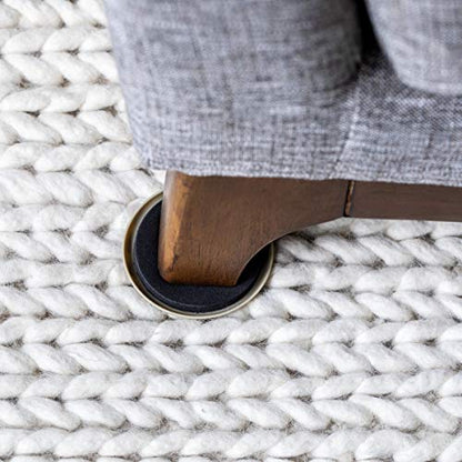 Duck Brand Plastic Carpet Furniture Sliders, 3.5 inch Width, Round, 16 Pack, Brown (284857) - size: 3-1/2 in. diameter / 16-pack, style: For Carpet